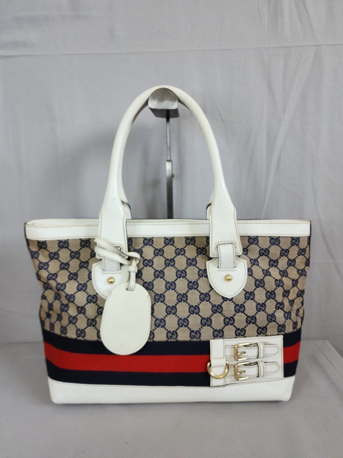 GUCCI GG Canvas Heritage Tote Bag