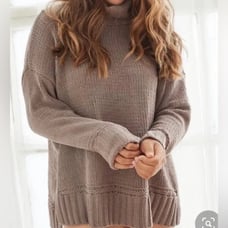 Aerie Chenille Plush Sunset Soft Turtleneck Oversized Sweater S