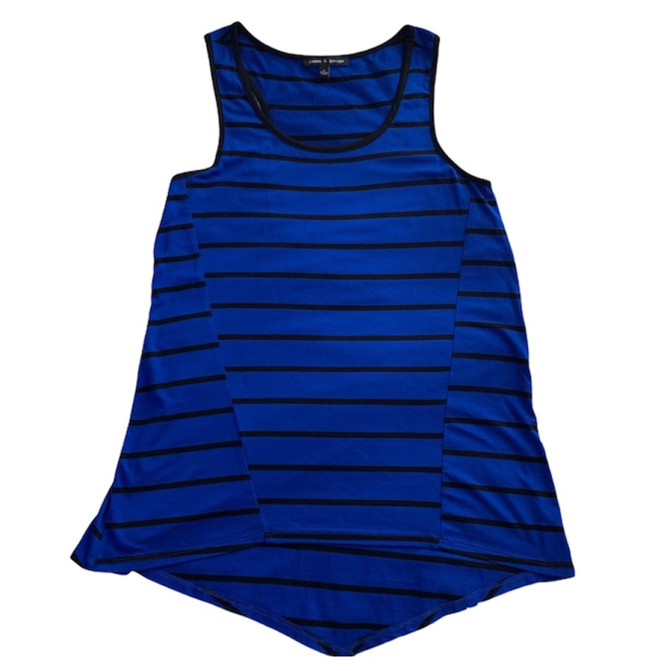 Royal Blue Striped Tank Top