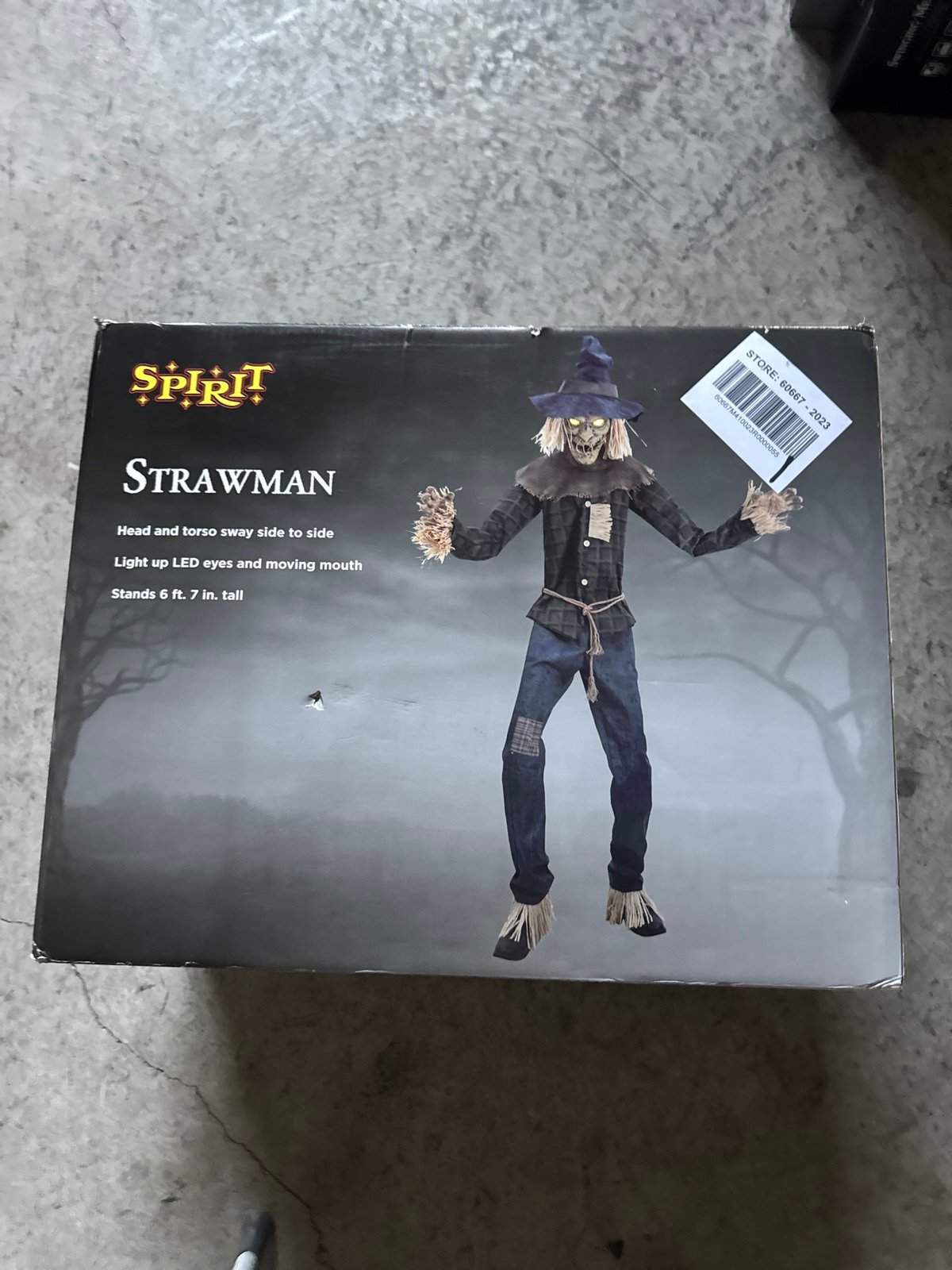 6 ft. 7 in Spirit Halloween Strawman Animatronic BRAND NEW