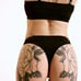 Blush Lingerie x Mei Pang XS Black Matching Micro Bralette and Leg Thong Panties
