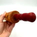 Vintage Wood Rolling Pin with Red Painted Handle beautiful wood tones and color