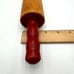 Vintage Wood Rolling Pin with Red Painted Handle beautiful wood tones and color