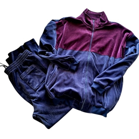 Winners HPG Vintage Retro 80' Burgundy and Navy Men's Tracksuit Dead Stock XL