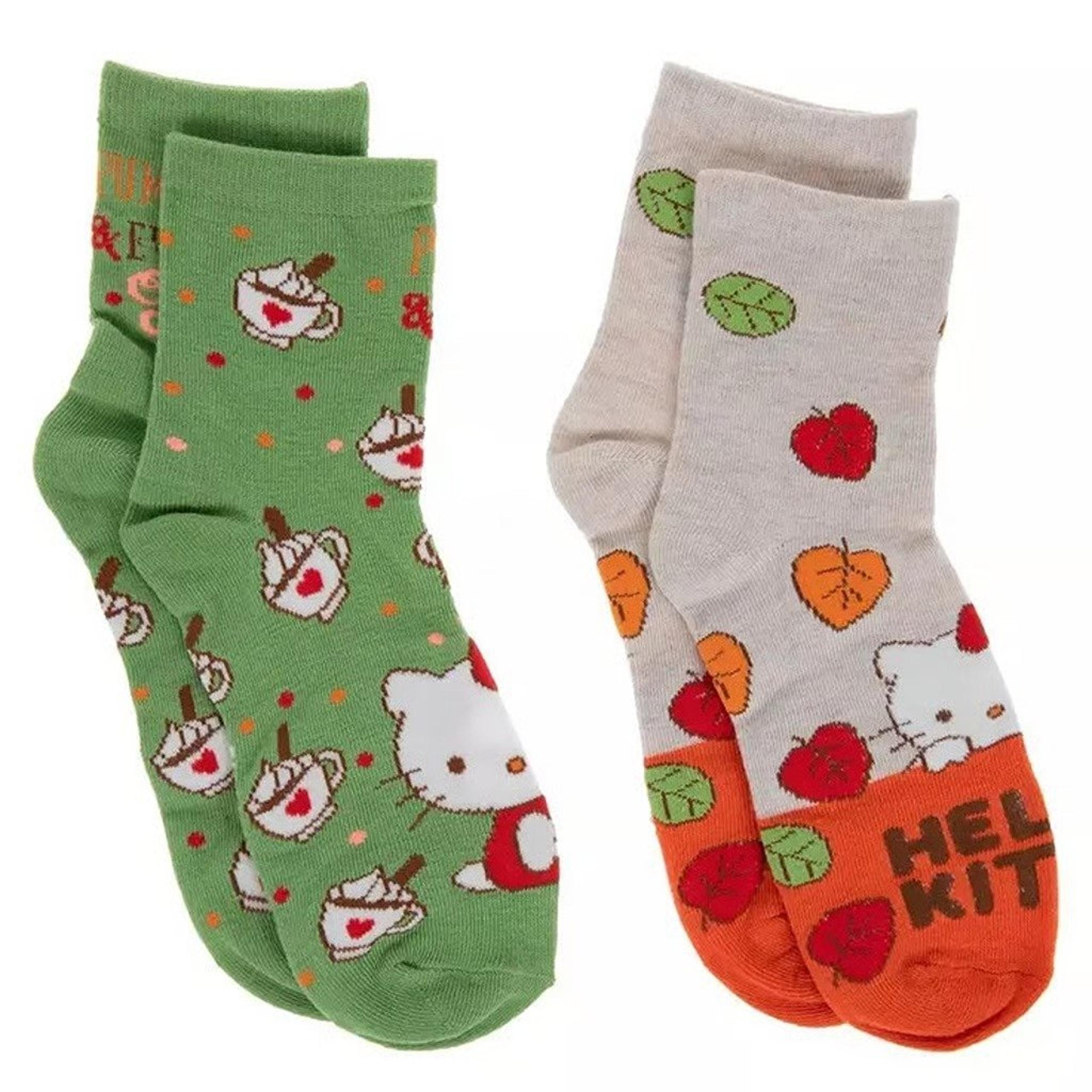 Hello Kitty Fall Leaves & Pumpkin Spice Socks