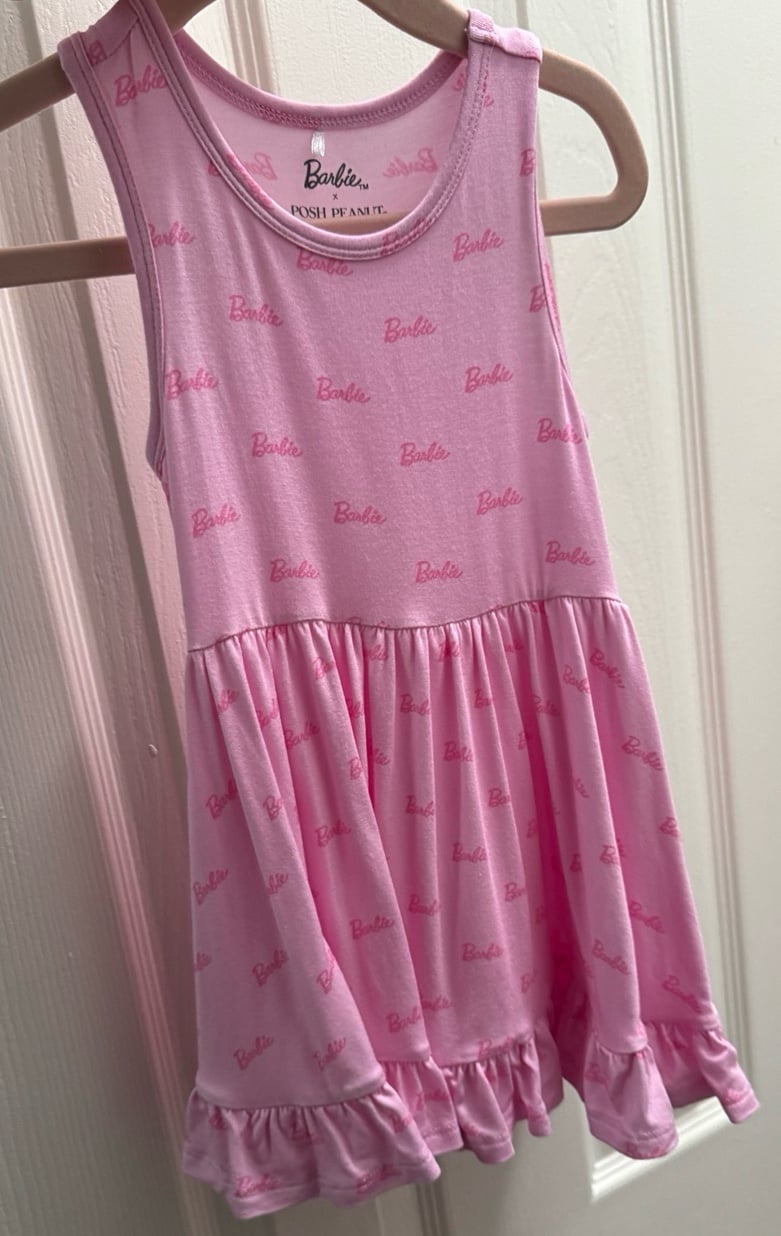 Posh Peanut Pastel Barbie Twirl Dress w/o bodysuit, EUC, 2T