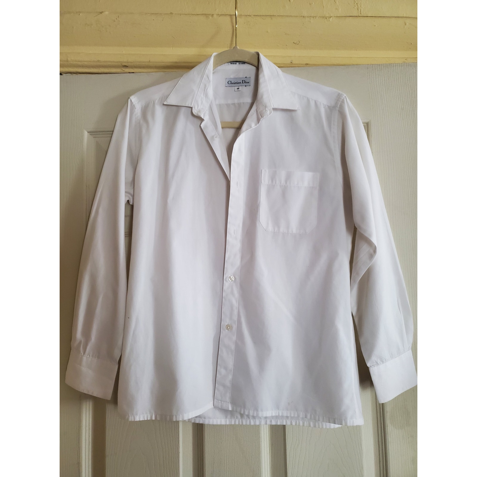 Christian Dior Boy's Classic Button Up Dress Shirt White Size 14