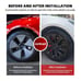 Tesla Model 3 Hub Cap Car Replacement 4 pieces Bright Black