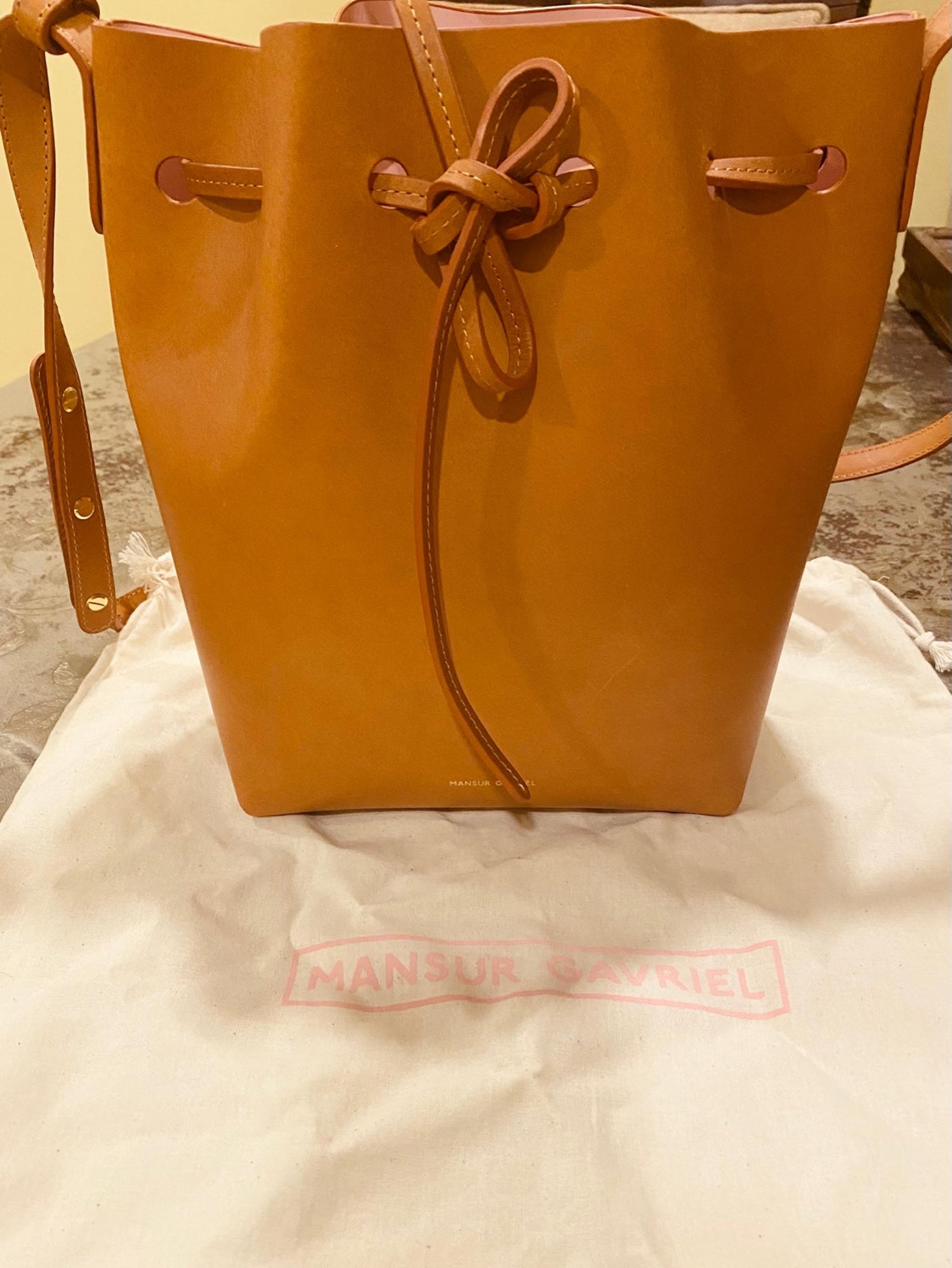 Mansur Gavriel Mini Bucket Bag Crossbody Leather Drawstring
