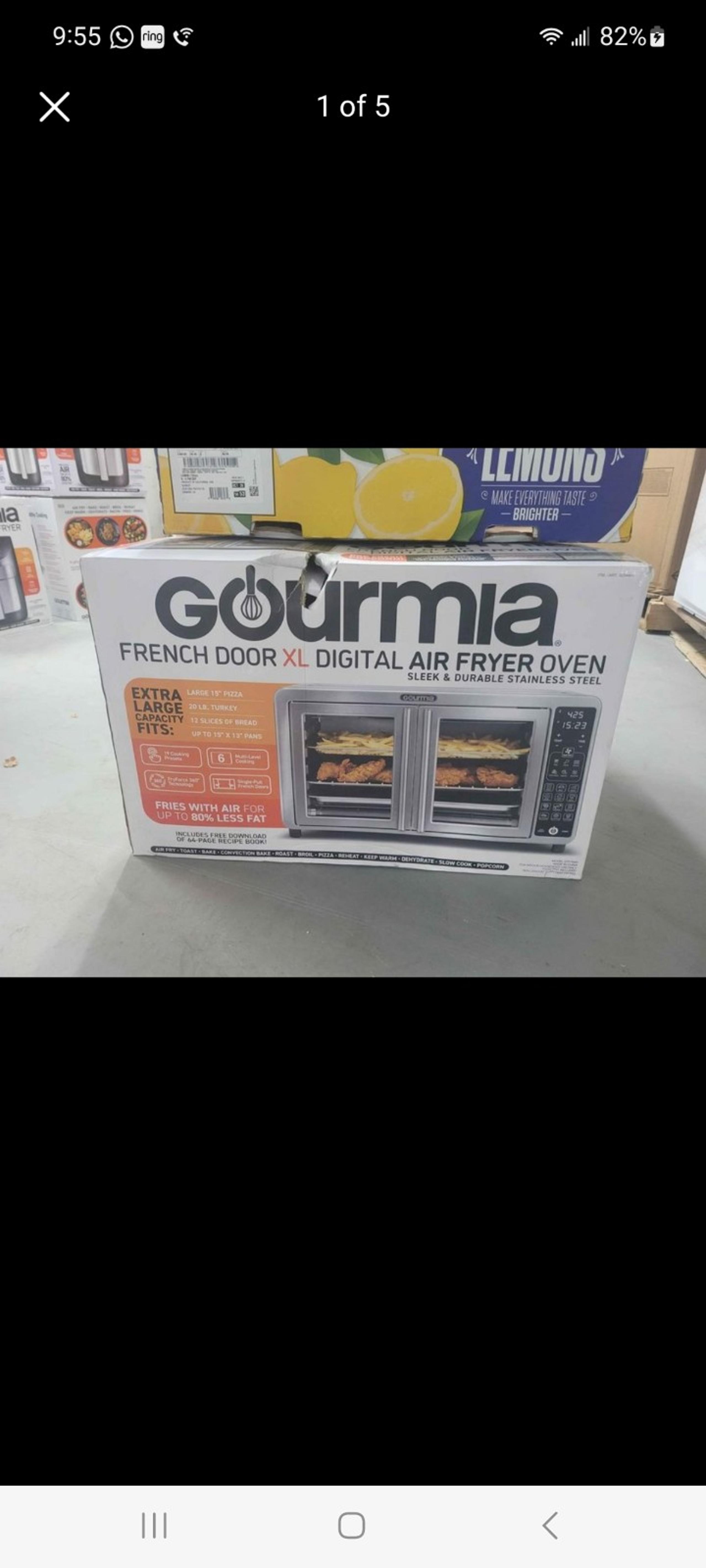 Gourmia French Door XL digital air fryer oven