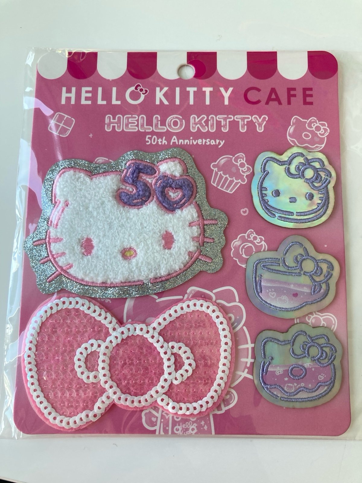 Hello Kitty Cafe Truck 50th Anniversary patch set