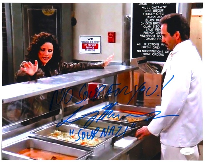 Larry Thomas (Yev Kassem/The Soup Nazi) Seinfeld Signed/Inscribed 11x14 Photo