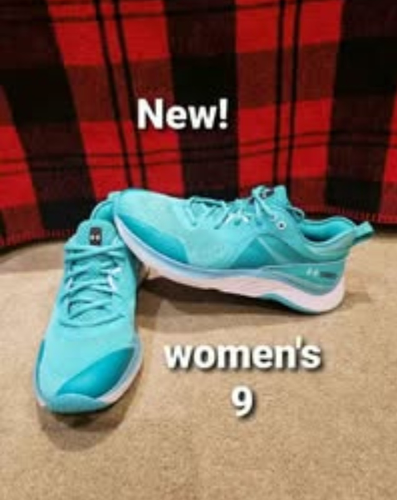New! women's 9 Under Armour hovr shoes turquoise athletic footwear