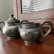 ANTIQUE TAUNTON Silver Plate Co. Triple Plate 775 Mark Small Creamer/pitcher