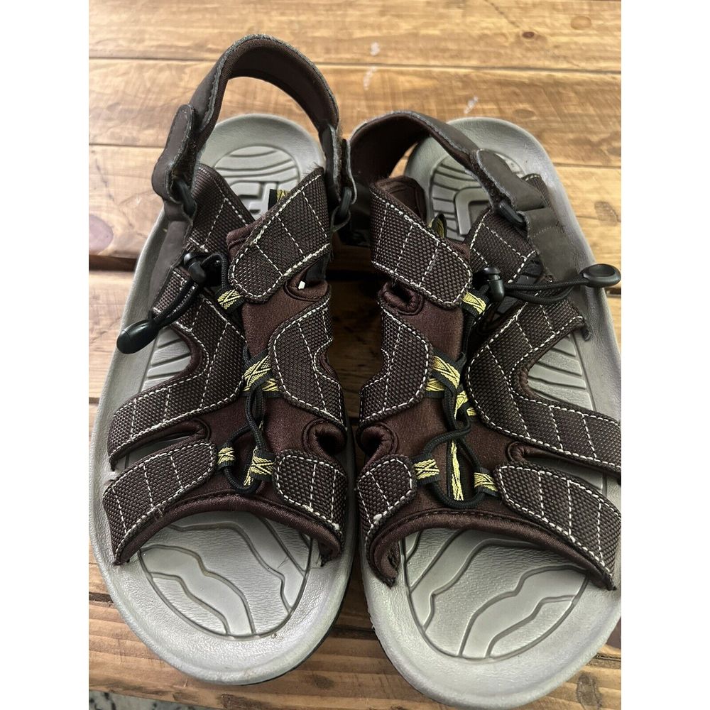 FJ Footjoy Golf Sandals Brown 45697 Soft Spike Adjustable Mens 8 M EXCELLENT!