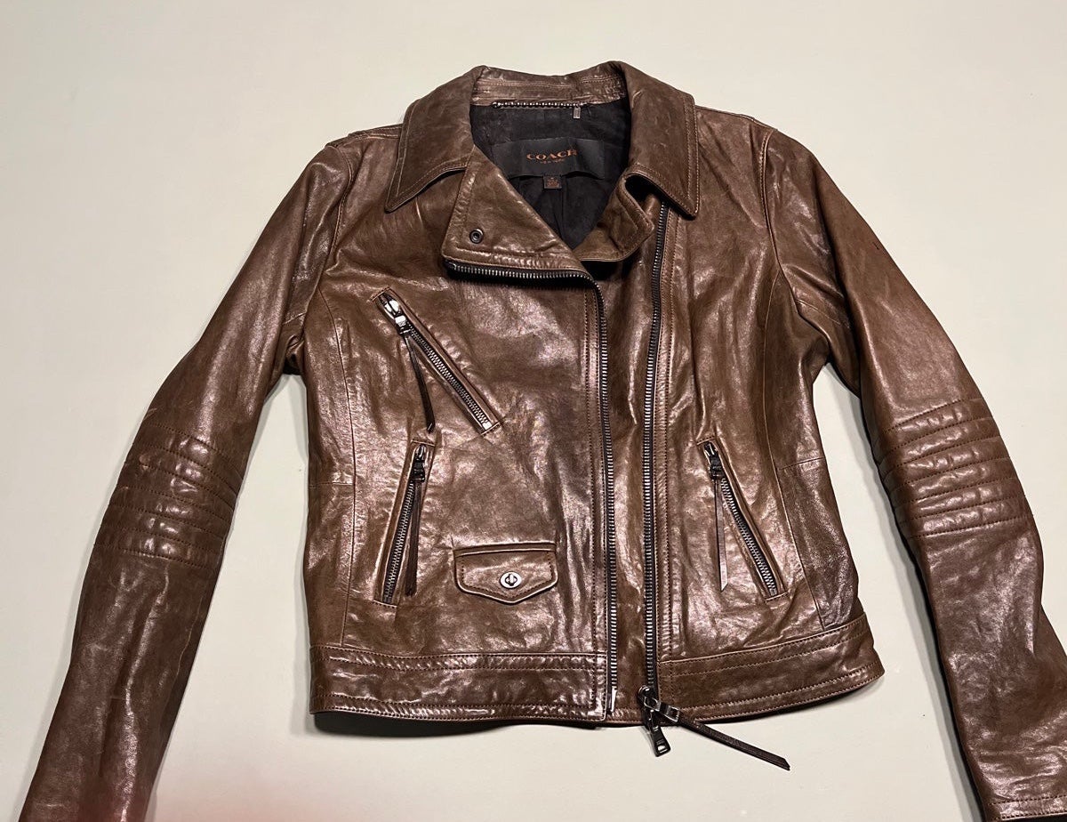 Coach Leather Bomber Jacket—Authentic