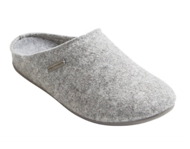 Shepherd of Sweden Jon Slippers Gray Slip On Wool Felt