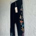 JOHNNY WAS Sidonia Velvet Legging Women XS Los Angeles Black Floral Boho