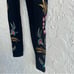 JOHNNY WAS Sidonia Velvet Legging Women XS Los Angeles Black Floral Boho