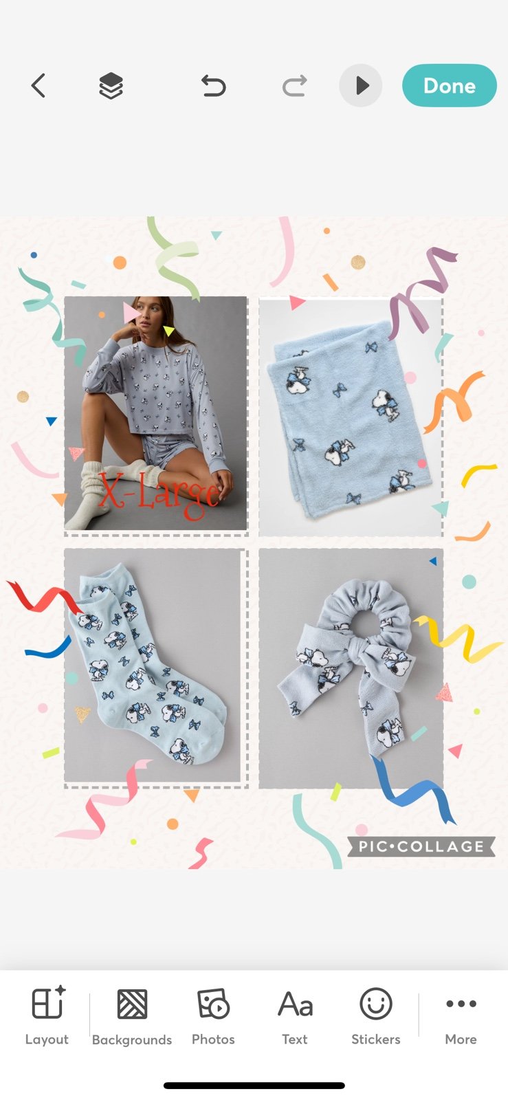 American Eagle New Women X-Large Snoopy PJ set, blanket, scrunchie and sock