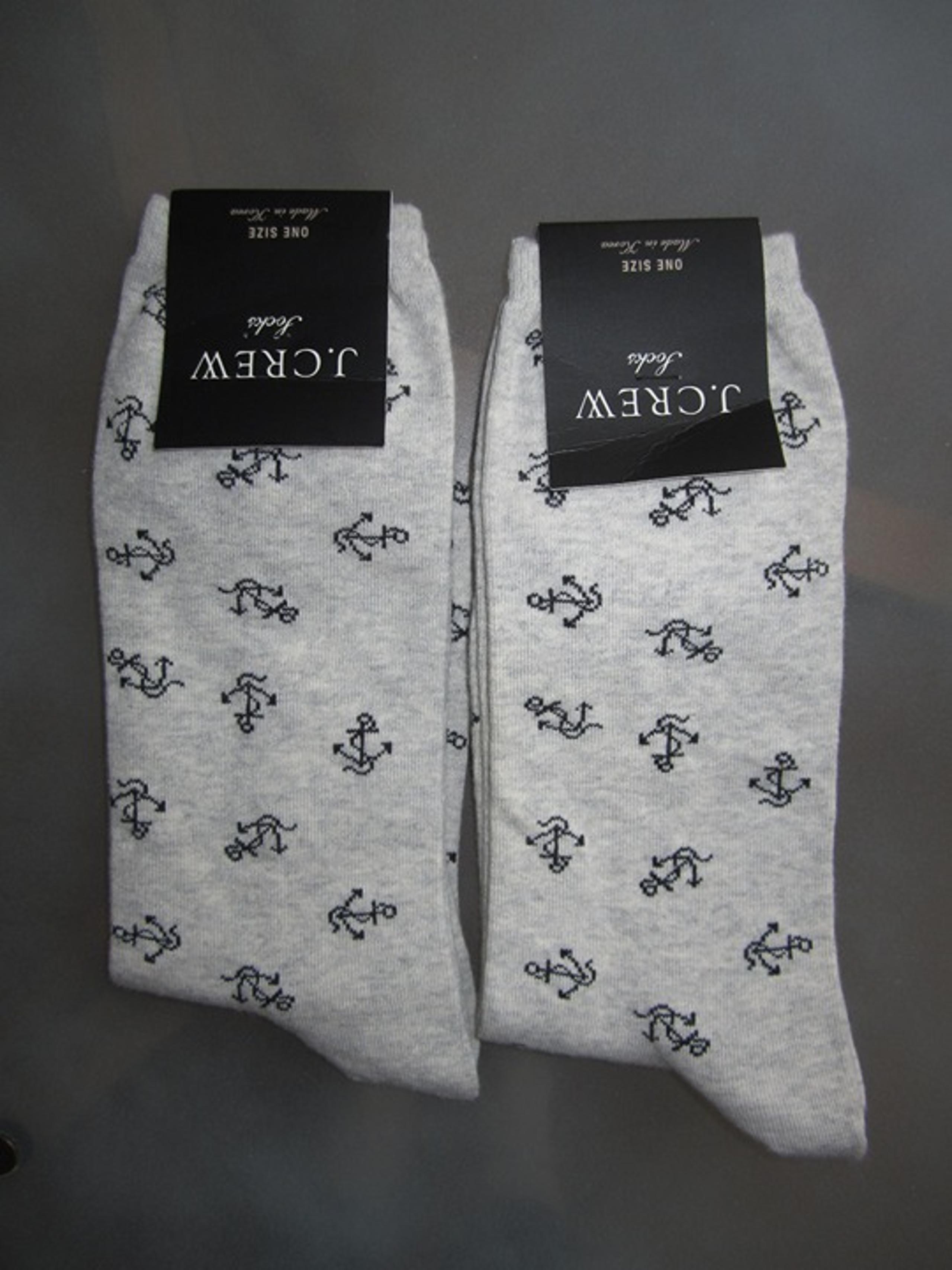 NWT J CREW Socks Anchor Anchors One Size TWO PAIRS