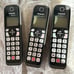 Panasonic Cordless Phone Contrast Display, Expandable System with 3 Handsets Blk