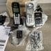Panasonic Cordless Phone Contrast Display, Expandable System with 3 Handsets Blk