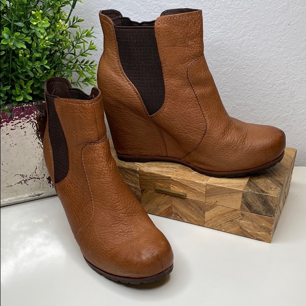Kork-Ease 'Neville' Wedge Chelsea Boot Brown Size 9