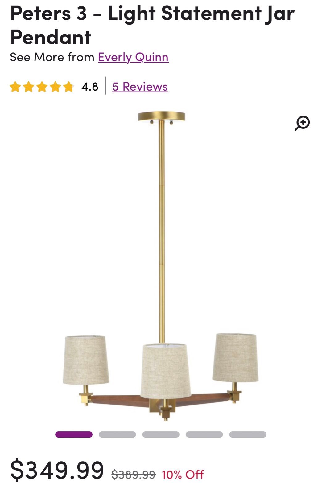 Peters 3 - Light Statement Jar Pendant