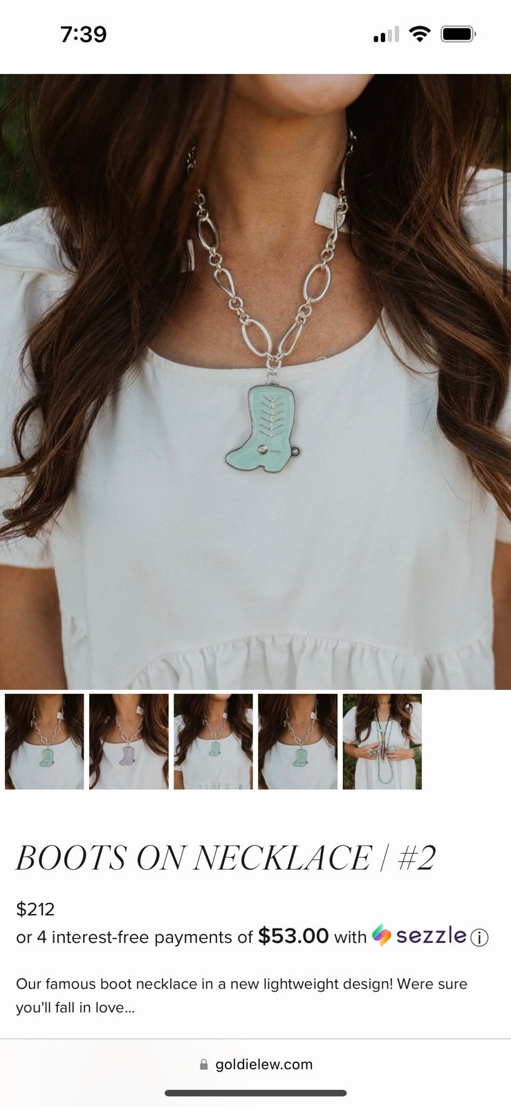 Goldie Lew boot necklace!