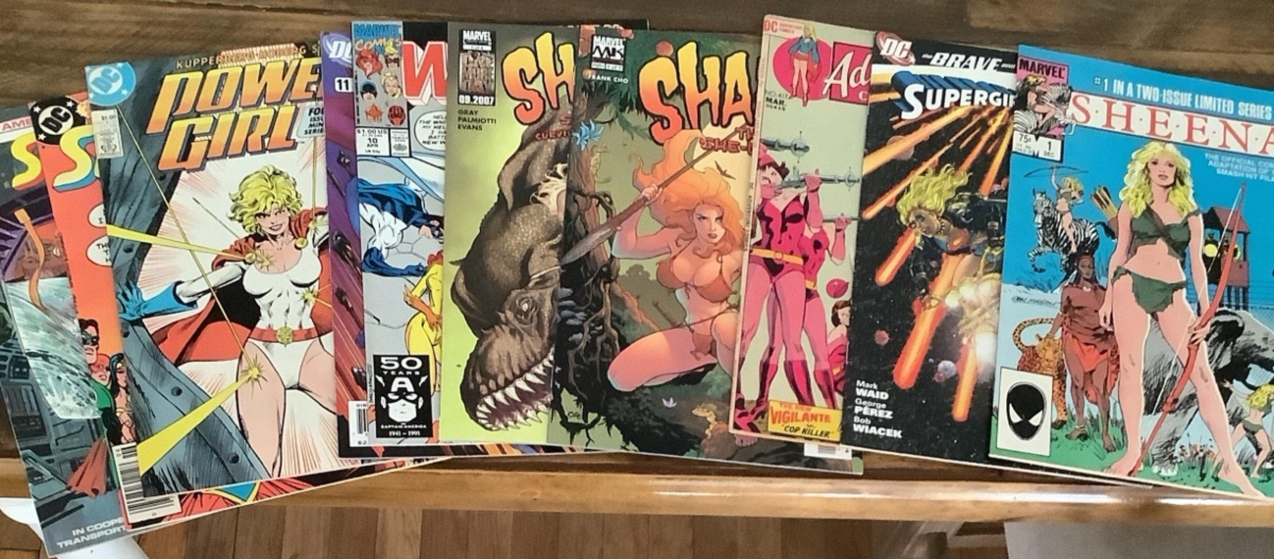 10 Super Power Queen Shanna Sheena Girl  near mint 1970,80,90s comics lot