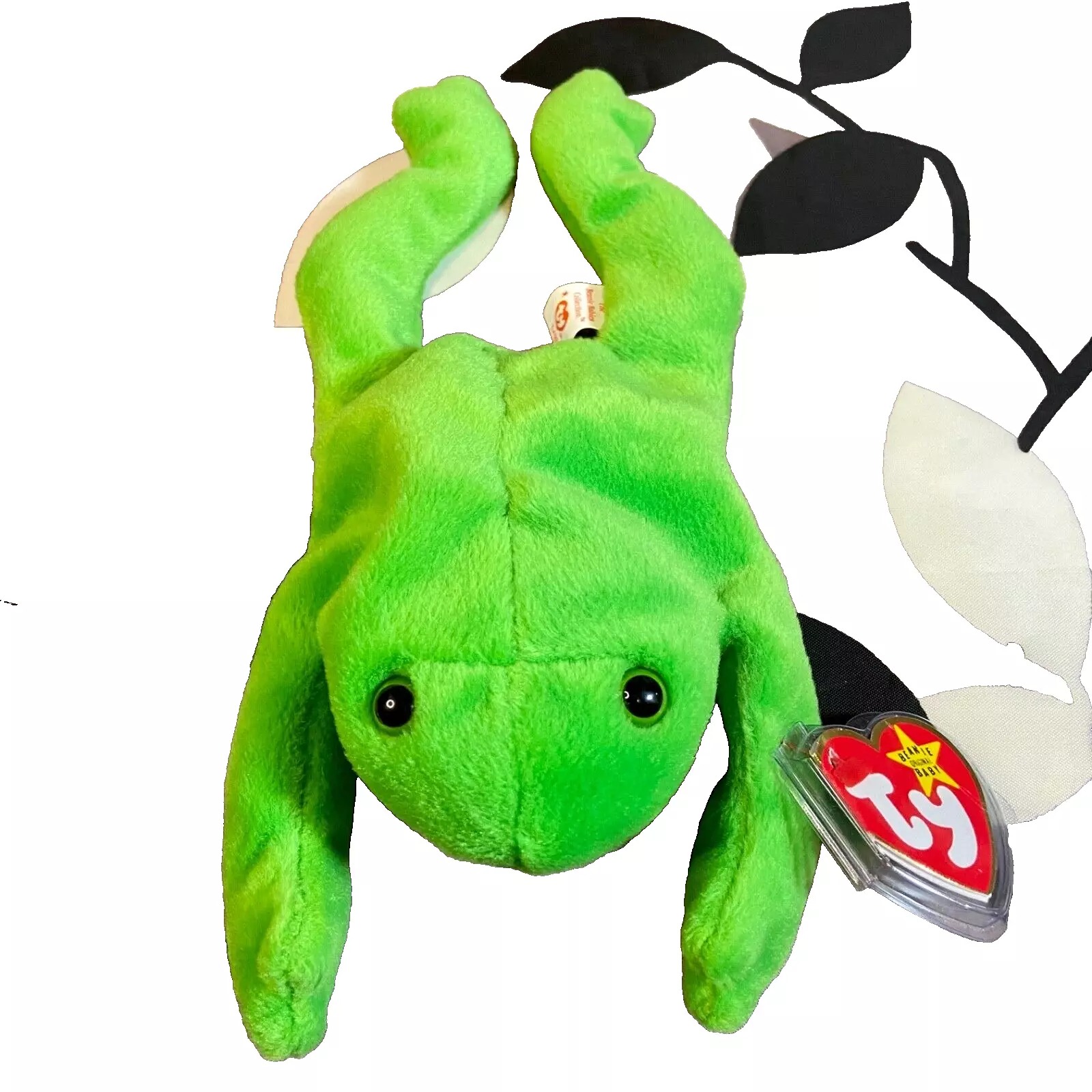 Ty Beanie Baby 1993 Legs the Frog Limited Edition Style 4020 PVC Pellets Errors