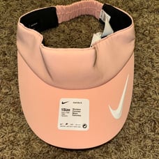 Nike 2021 Women's Aerobill Big Bill Elastic Golf Visor Pink Sample