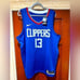 NWT LA Clippers Paul George Nike Blue Swingman Jersey Icon Edition