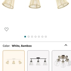 3-Light Track Lighting, Matte White, Bamboo Shades, Ceiling Light, Track Light H