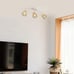 3-Light Track Lighting, Matte White, Bamboo Shades, Ceiling Light, Track Light H