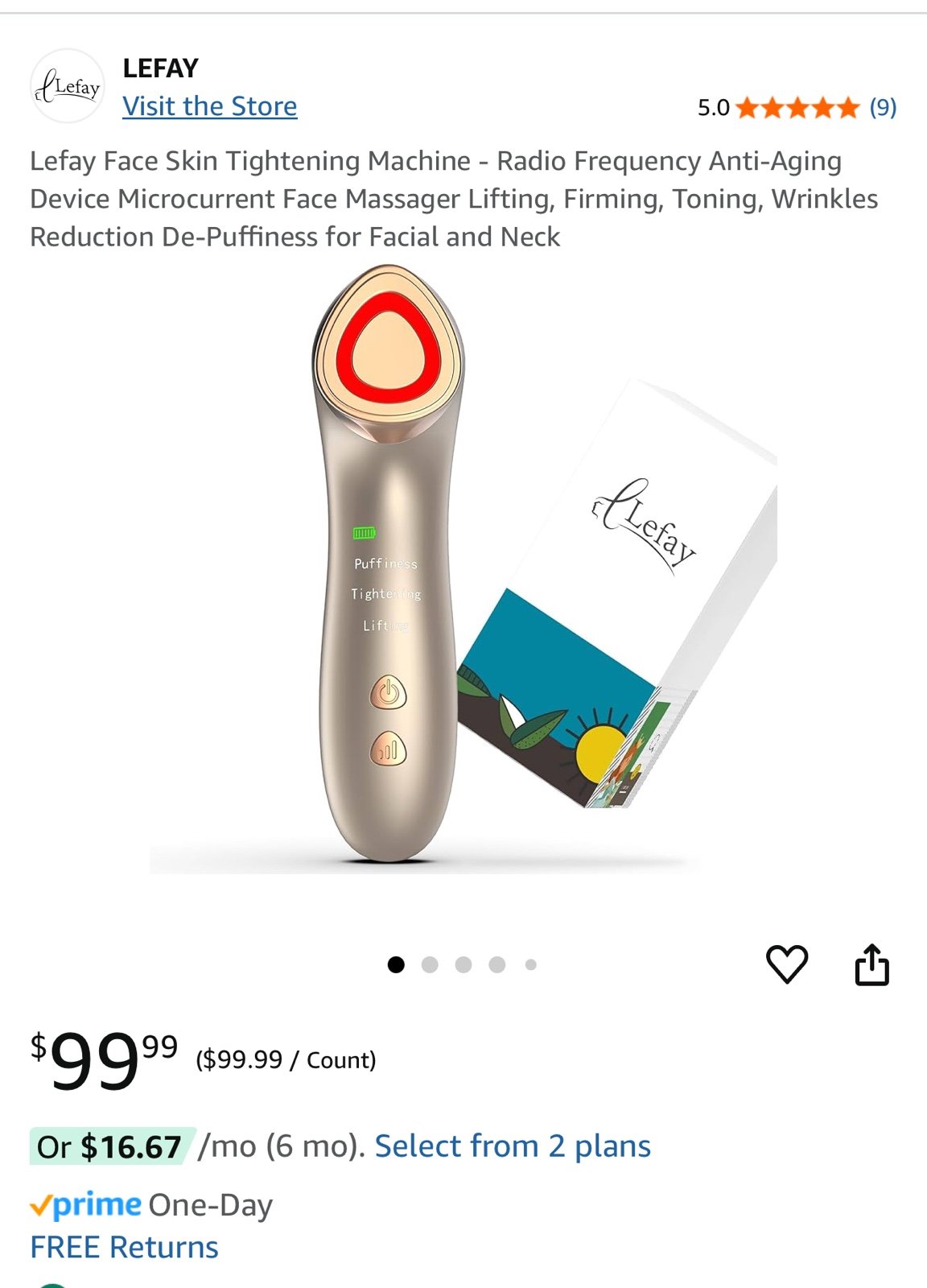 NEW in sealed box Lefay Face Skin Tightening Wand