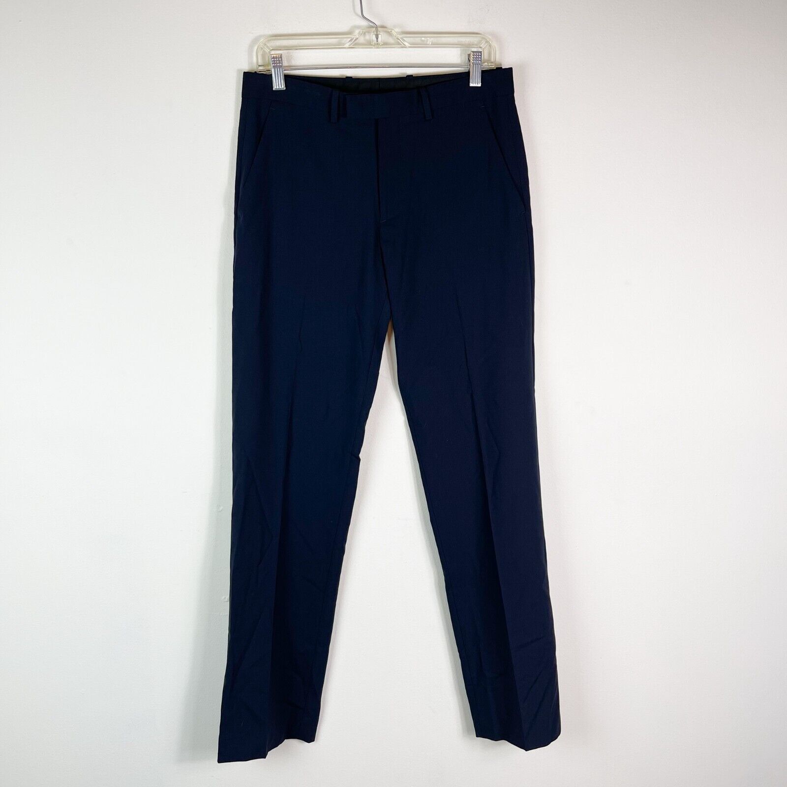 Theory NWOT Men's Navy Blue High Rise Hook & Bar Dress Pant Size 30