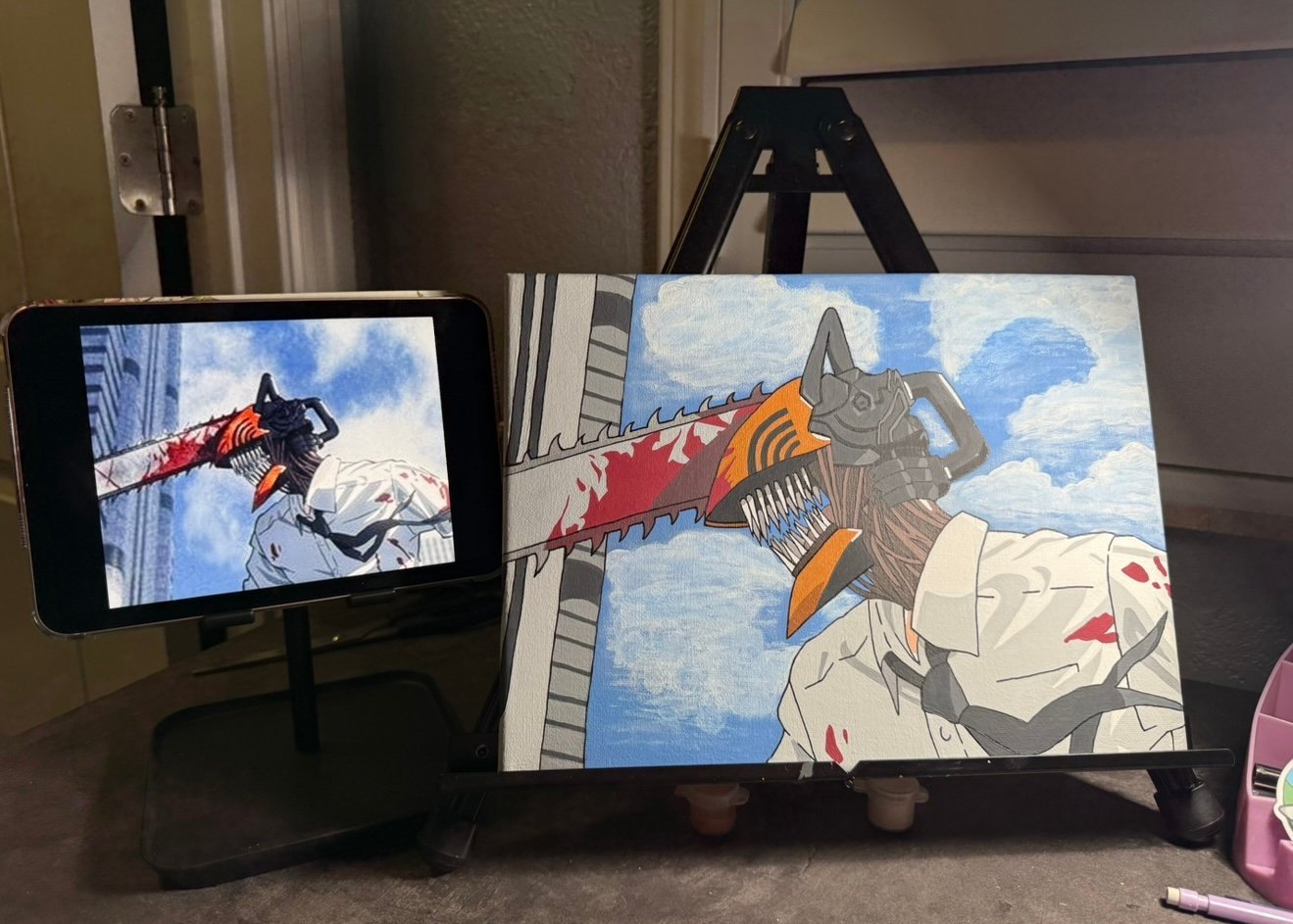 Chainsaw man painting