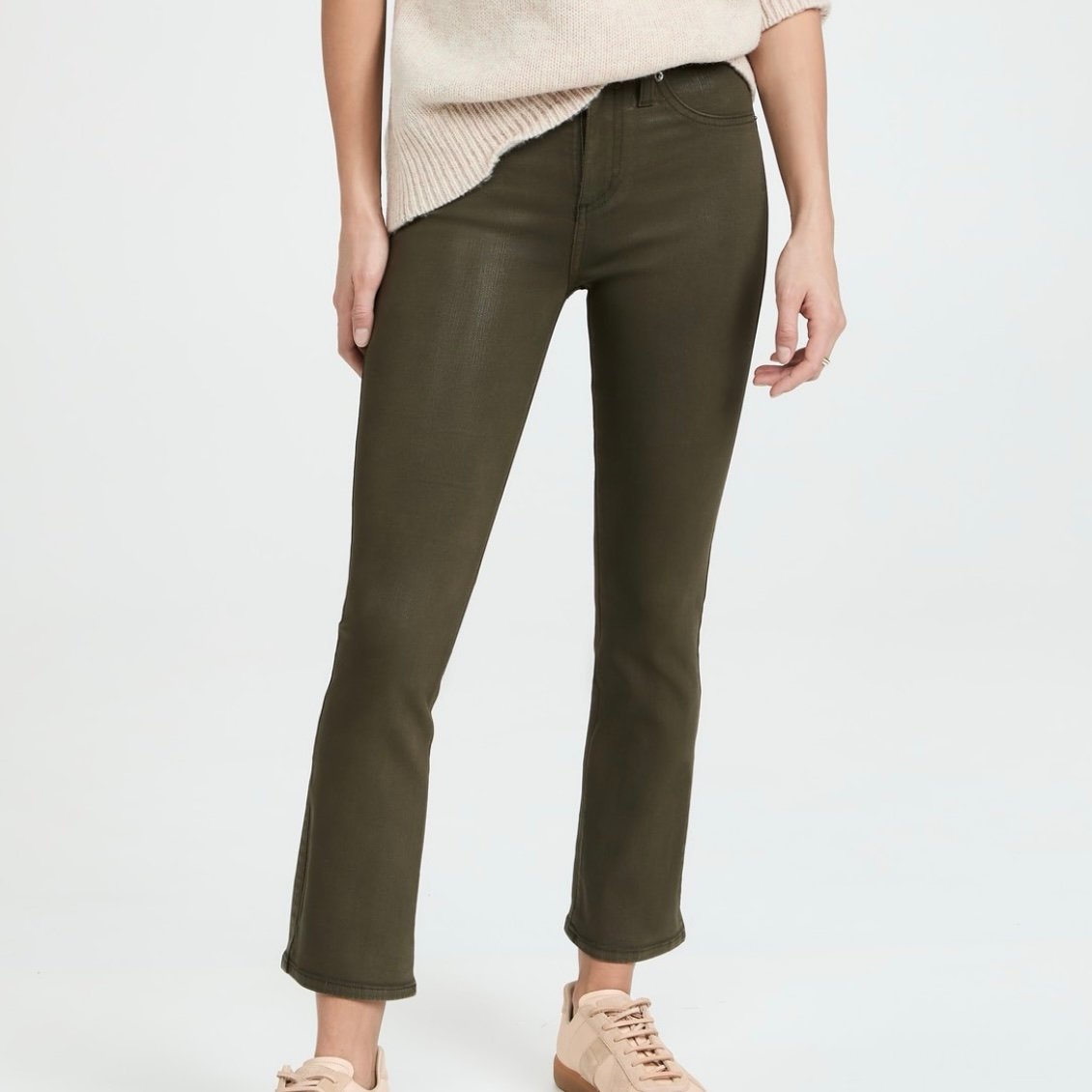 Pistola Lennon High Rise Crop Boot in Coated Juniper