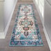 Hallway Runner Rug 2x6ft Non Slip Distressed Faux Wool Area Rug Runner
