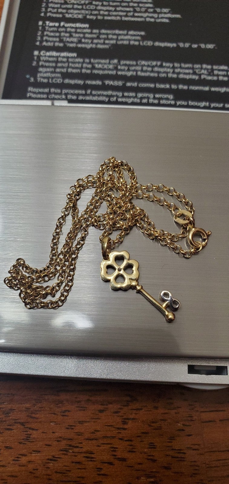 18K Saudi Gold Chain and Pendant