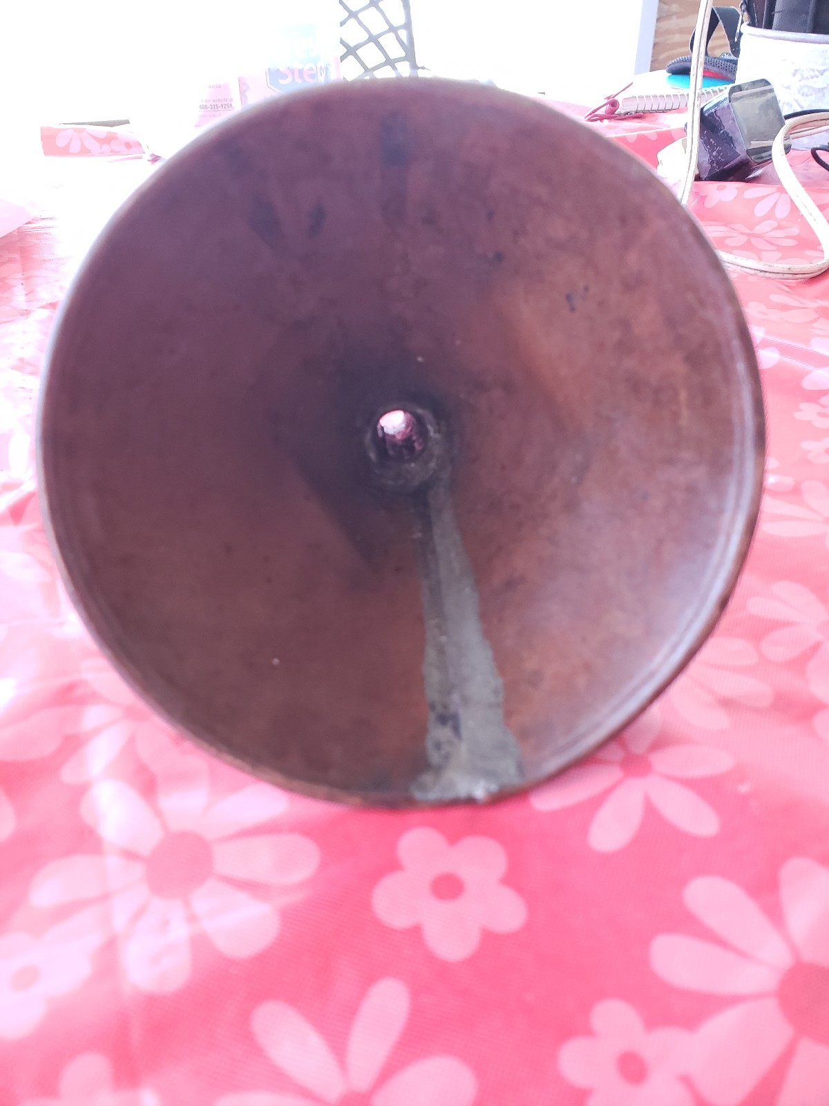 Antique copper funnel
