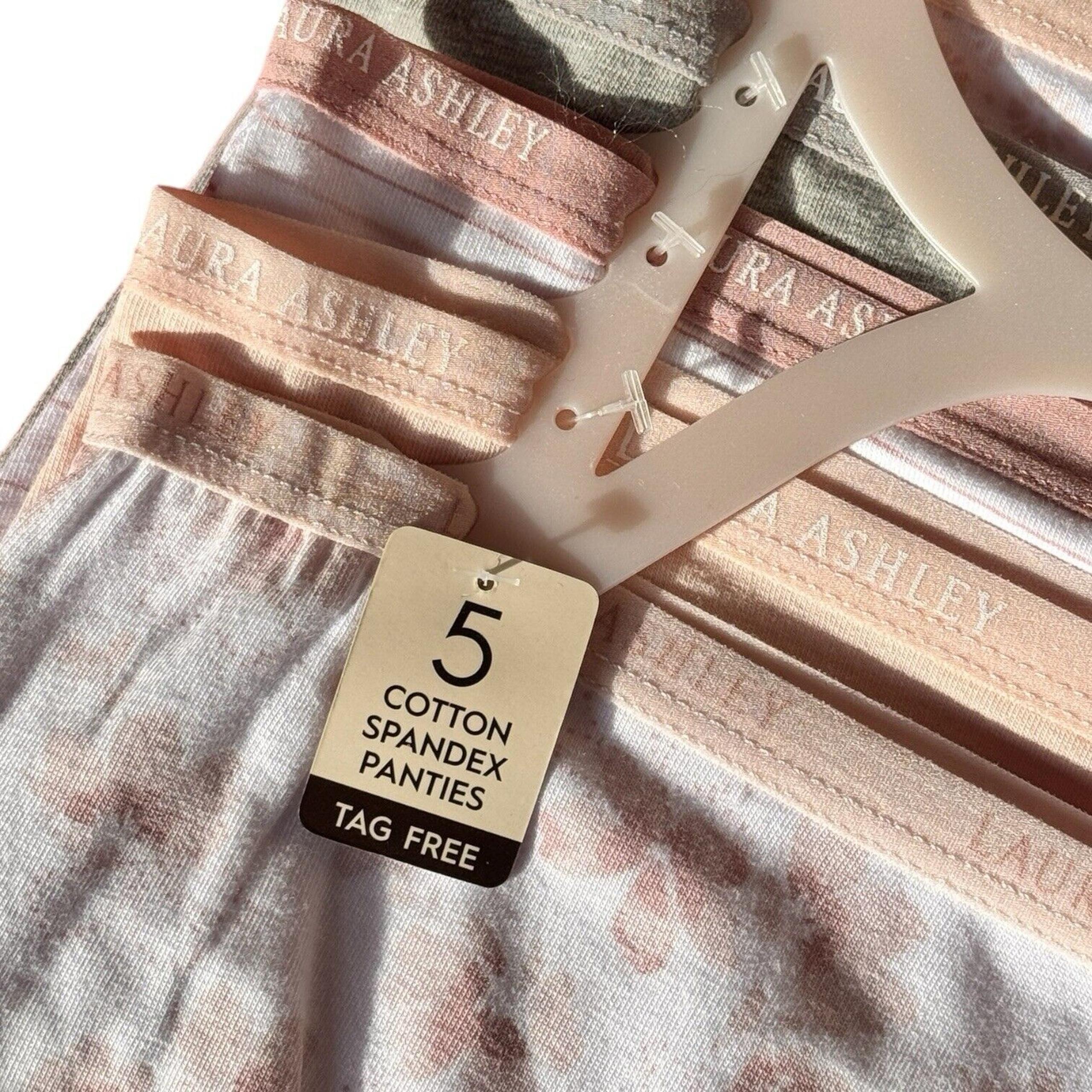 Laura Ashley Panties Women's Large Briefs 5 Pack Super Soft Neutral Florals