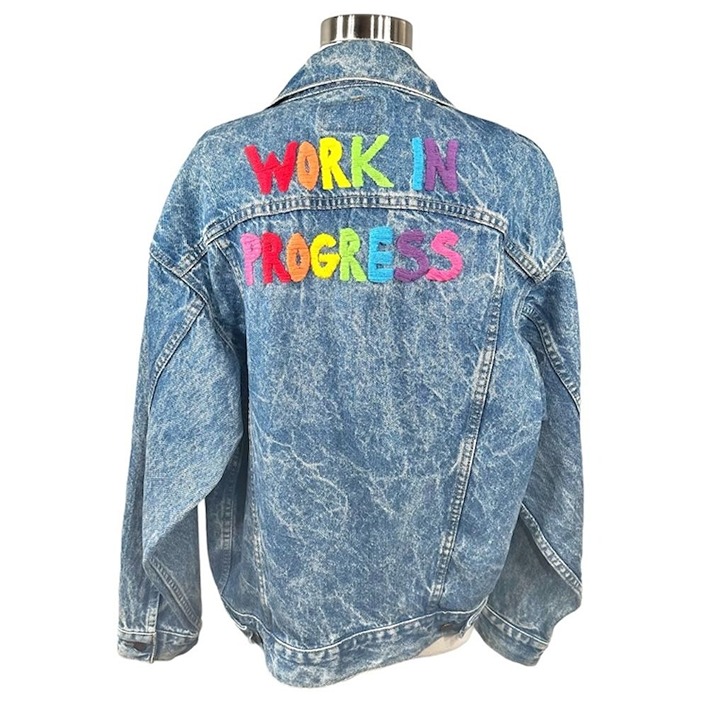 Levi's Vintage 1997 Custom Embroidered Acid Wash Jacket