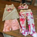 Justice Dance Active Set Tank Top, Sports Bra, Leggings, Shorts size 12/14