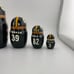 Pittsburgh Steelers NFL Roethlisberger Sport Hand Painted Wooden Nesting Doll