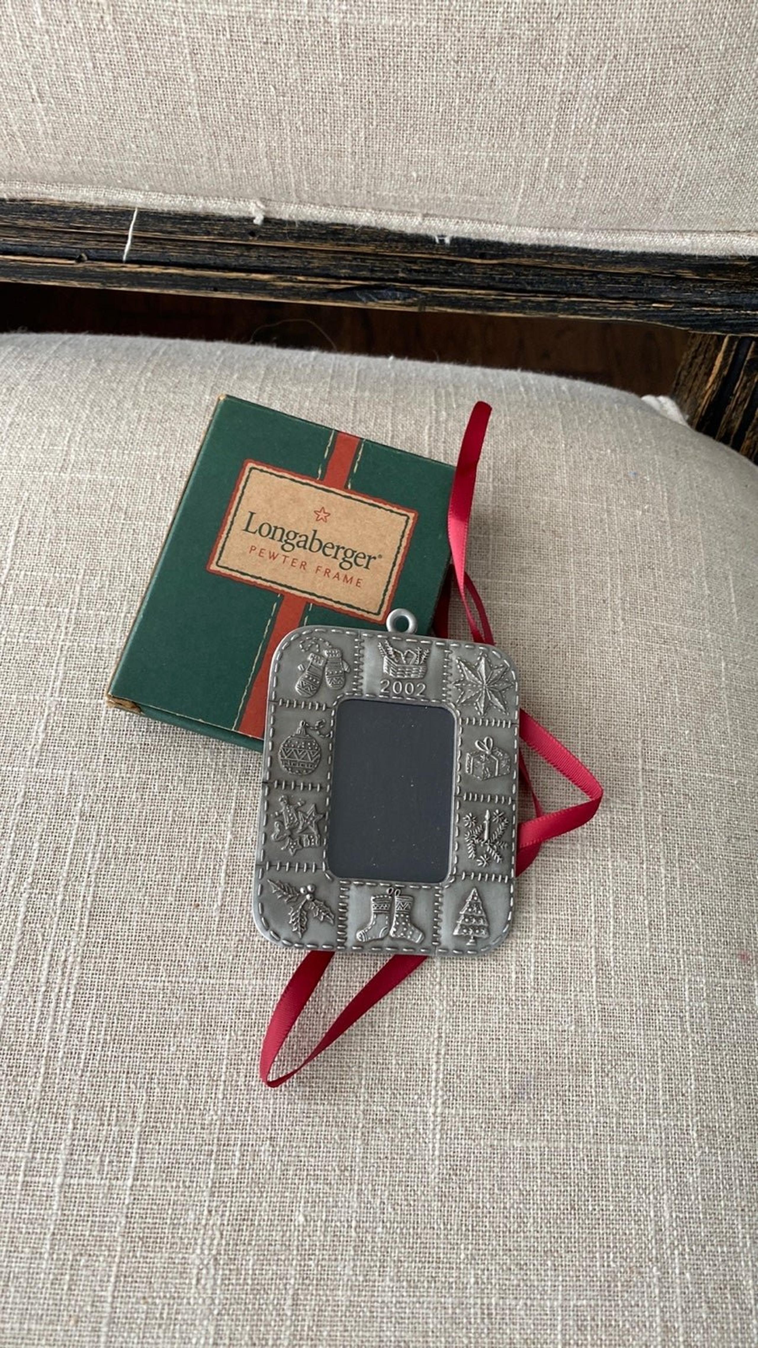 Longaberger Pewter  Frame  Ornament , vintage