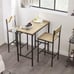 Haotian Dining Table with 2 Stools - Natural