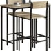 Haotian Dining Table with 2 Stools - Natural